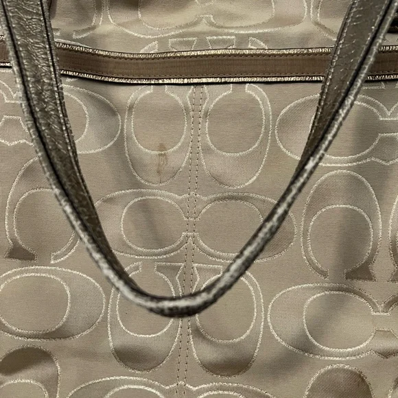 Coach Tan Signature Tote Bag - Picture 4 of 10